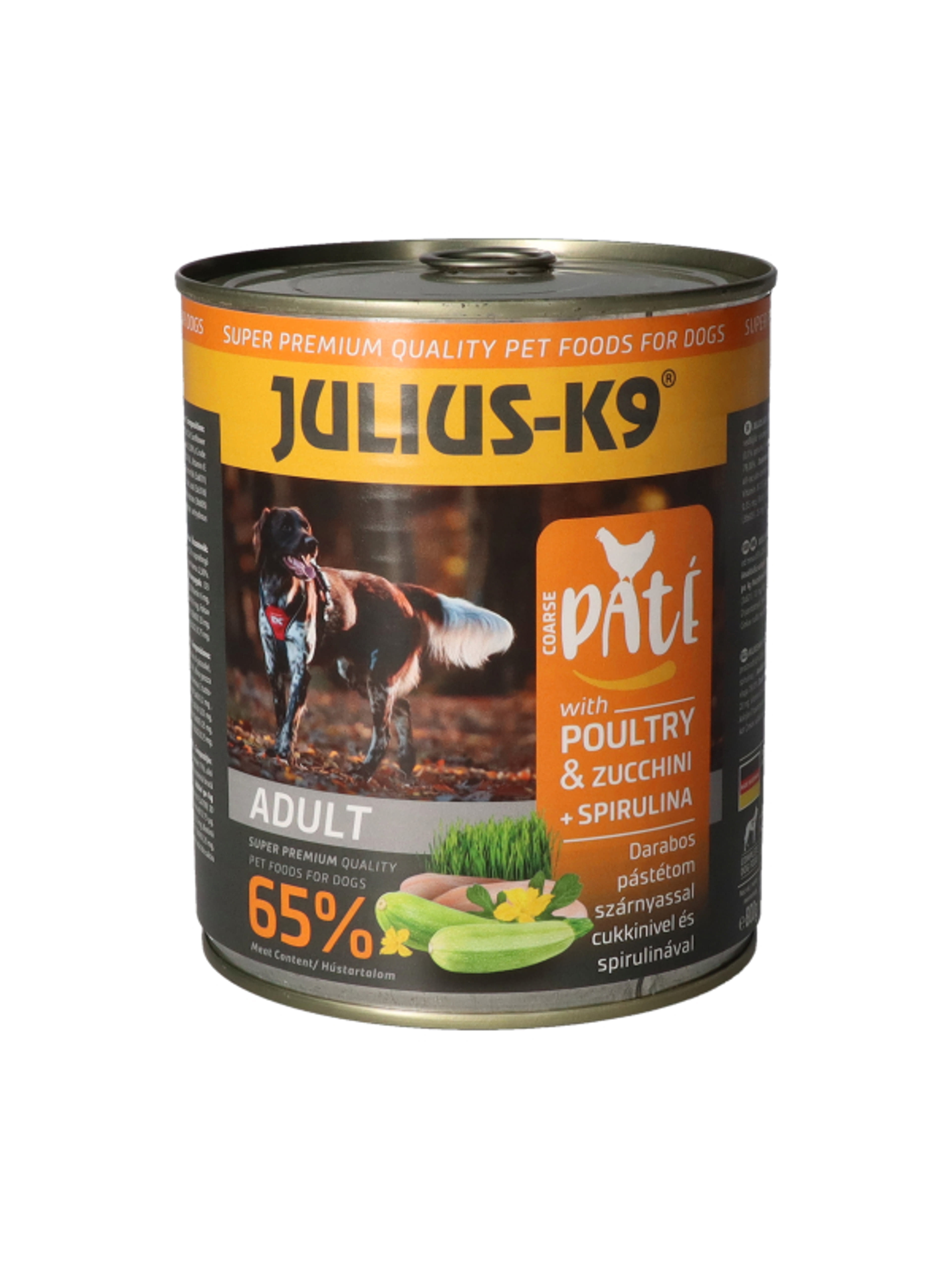 Julius-K9 konzerv kutyáknak, szárnyas-cukkini - 800 g-1