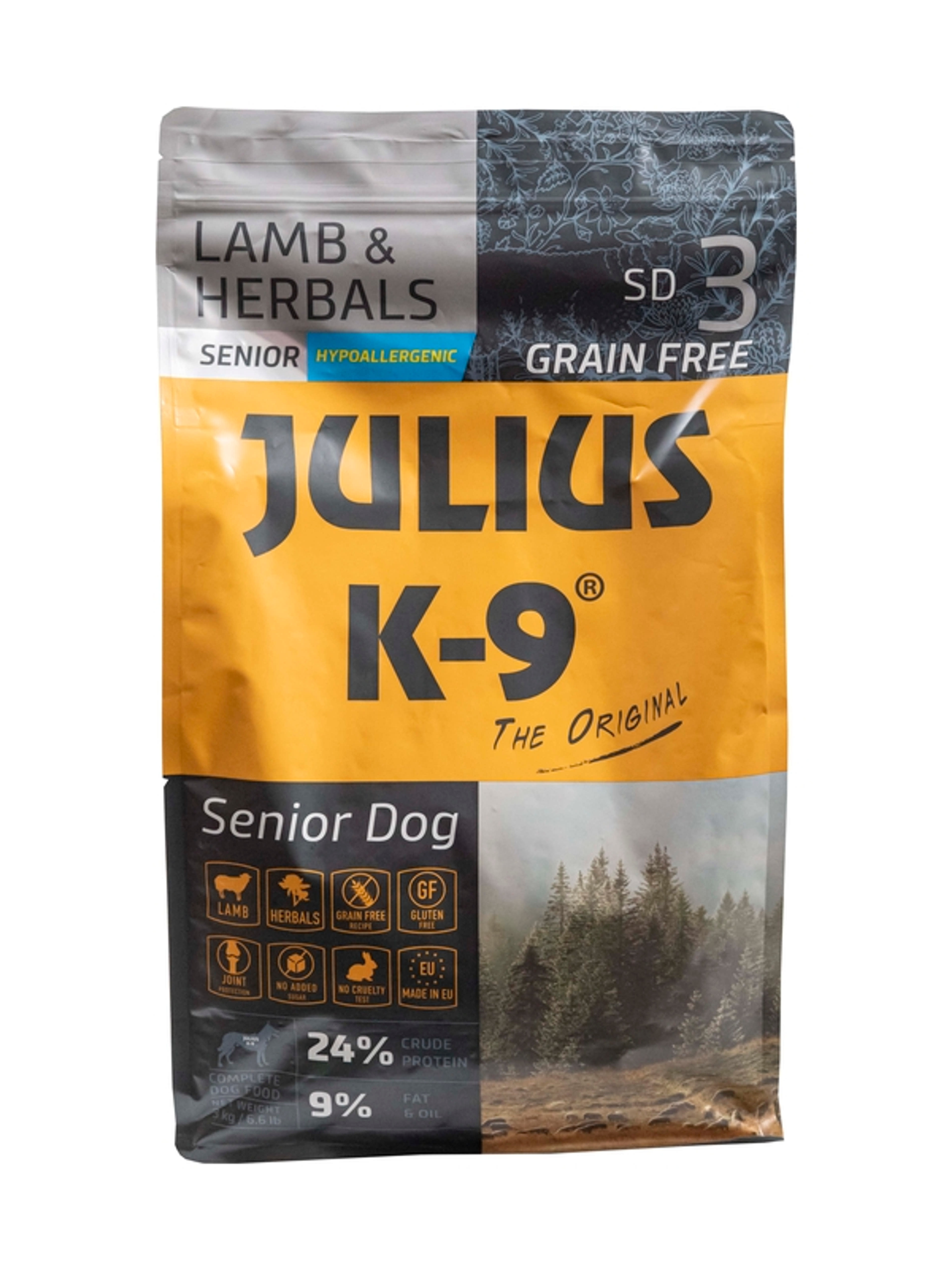 Julius-k9 Senior, Light szárazeledel kutyáknak, gyógynövényes - 3 kg