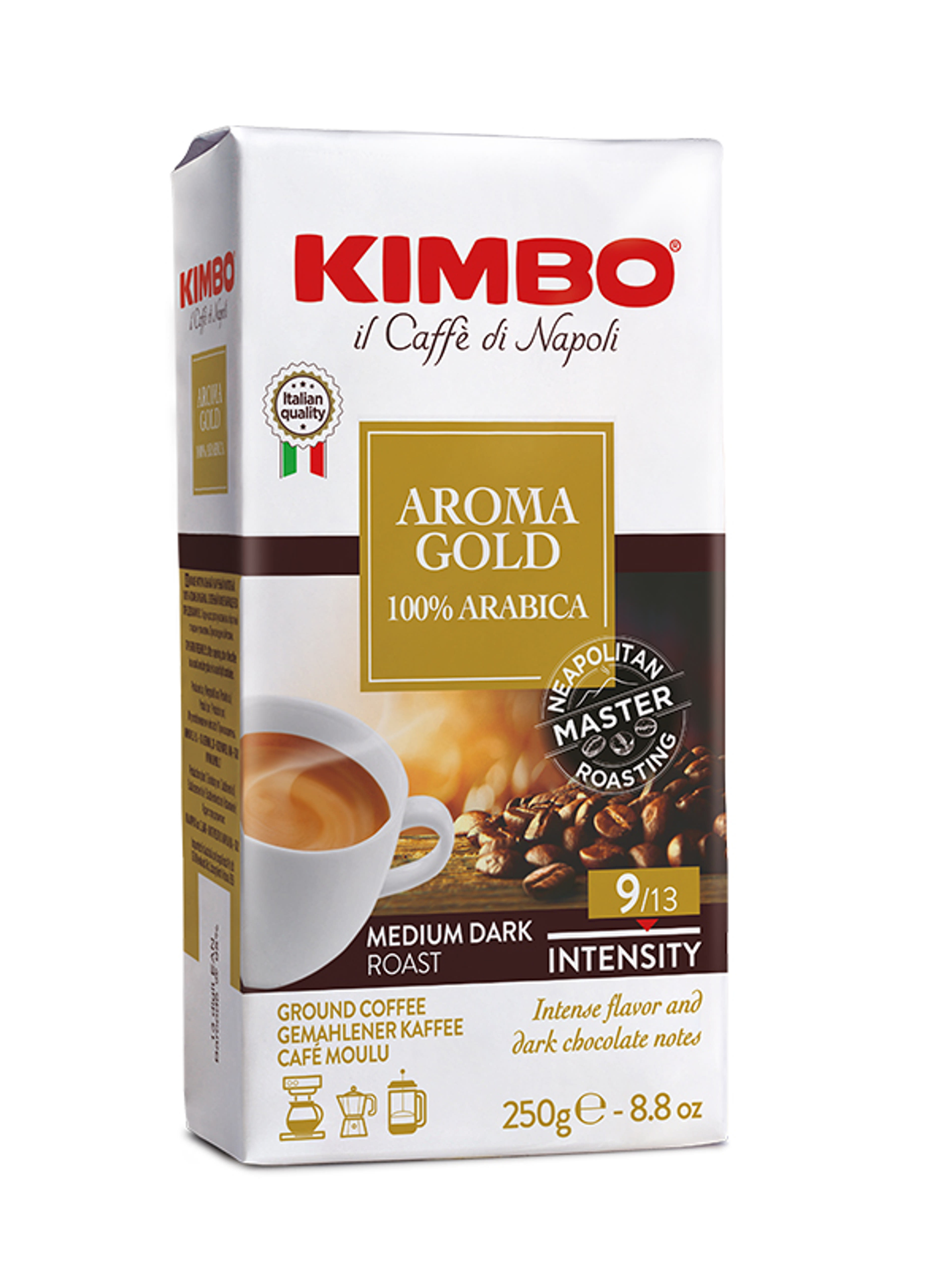 Kimbo Aroma Gold 100% Arabica Őrölt kávé - 250 g
