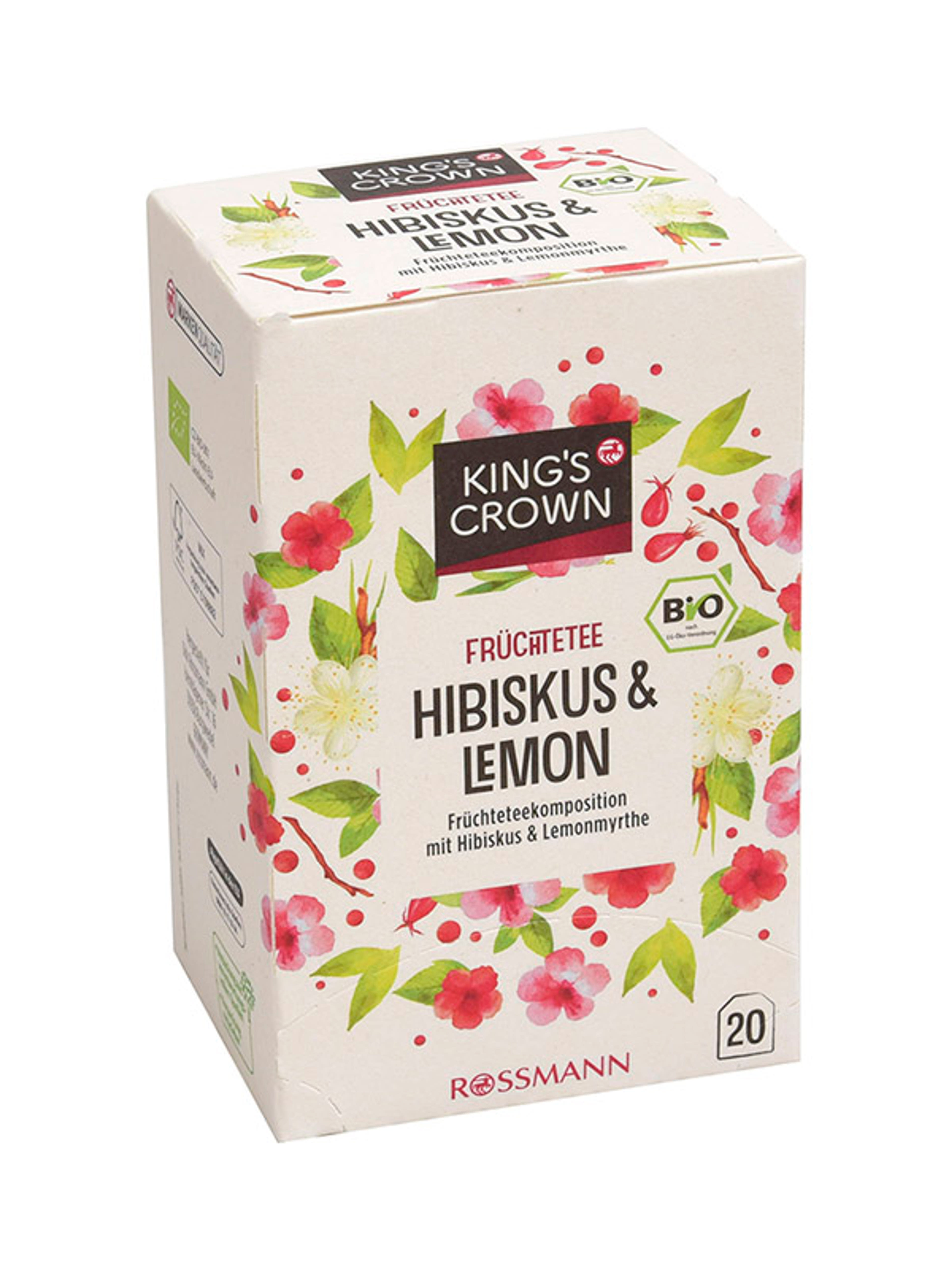 King's Crown hibiszkusz-citrom mirtusz bio gyümölcstea - 40 g