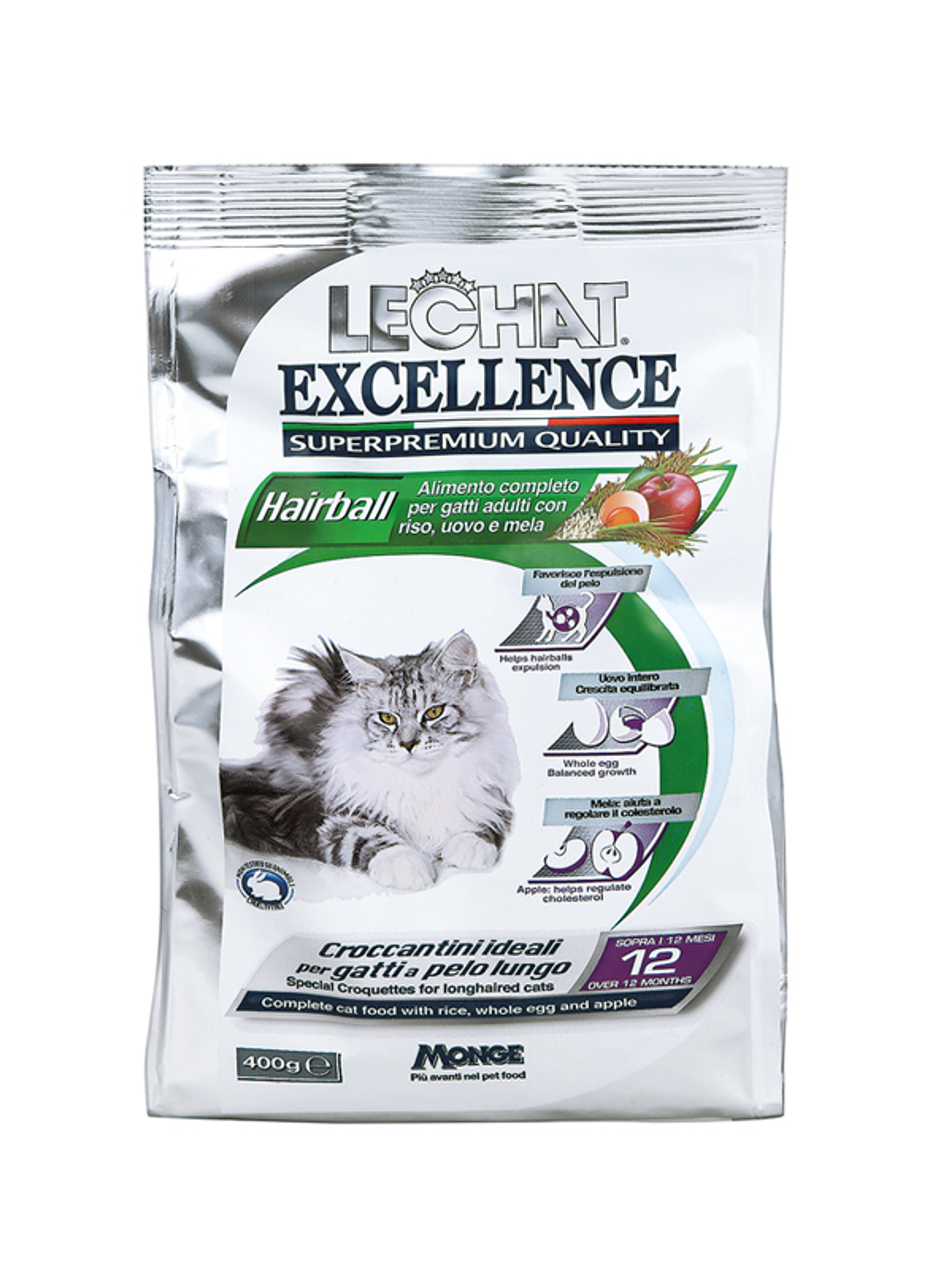 Lechat Excellence hosszú szőrű szárazeledel macskáknak - 400 g-1