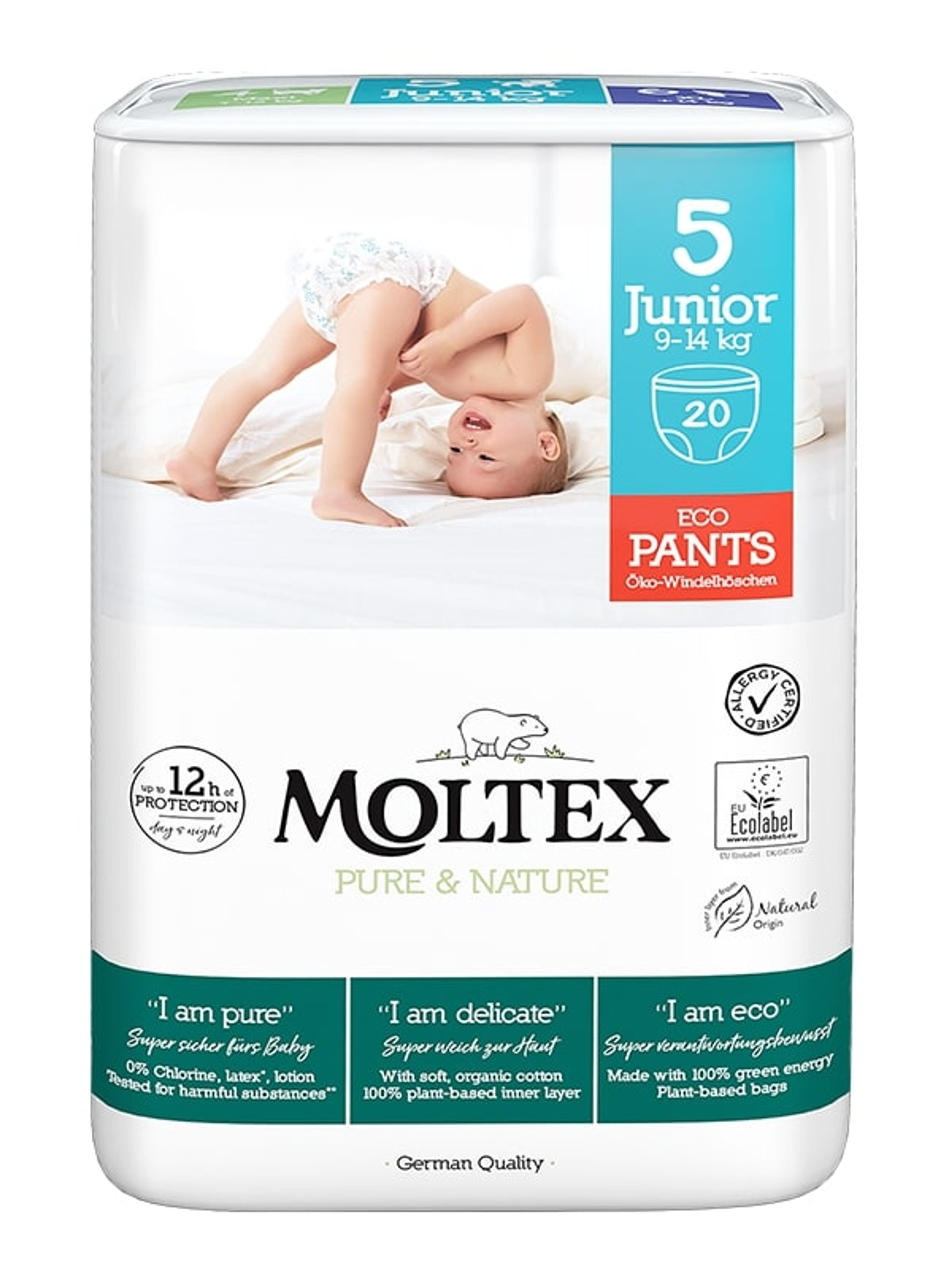Moltex Pure&Nature Junior öko bugyipelenka 9-14 kg 20 db
