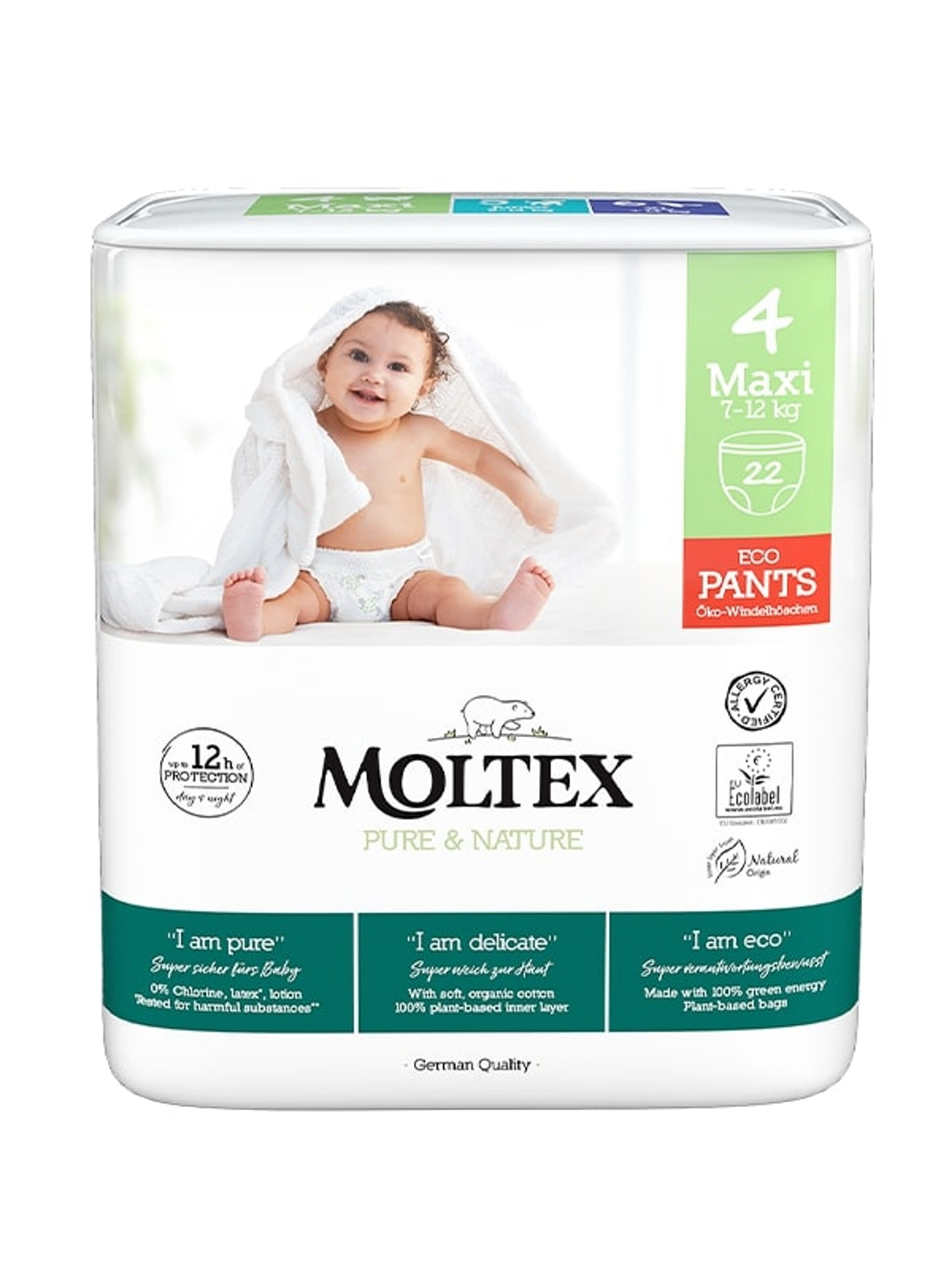 Moltex Pure&nature Maxi öko bugyipelenka 7-12 kg - 22 db