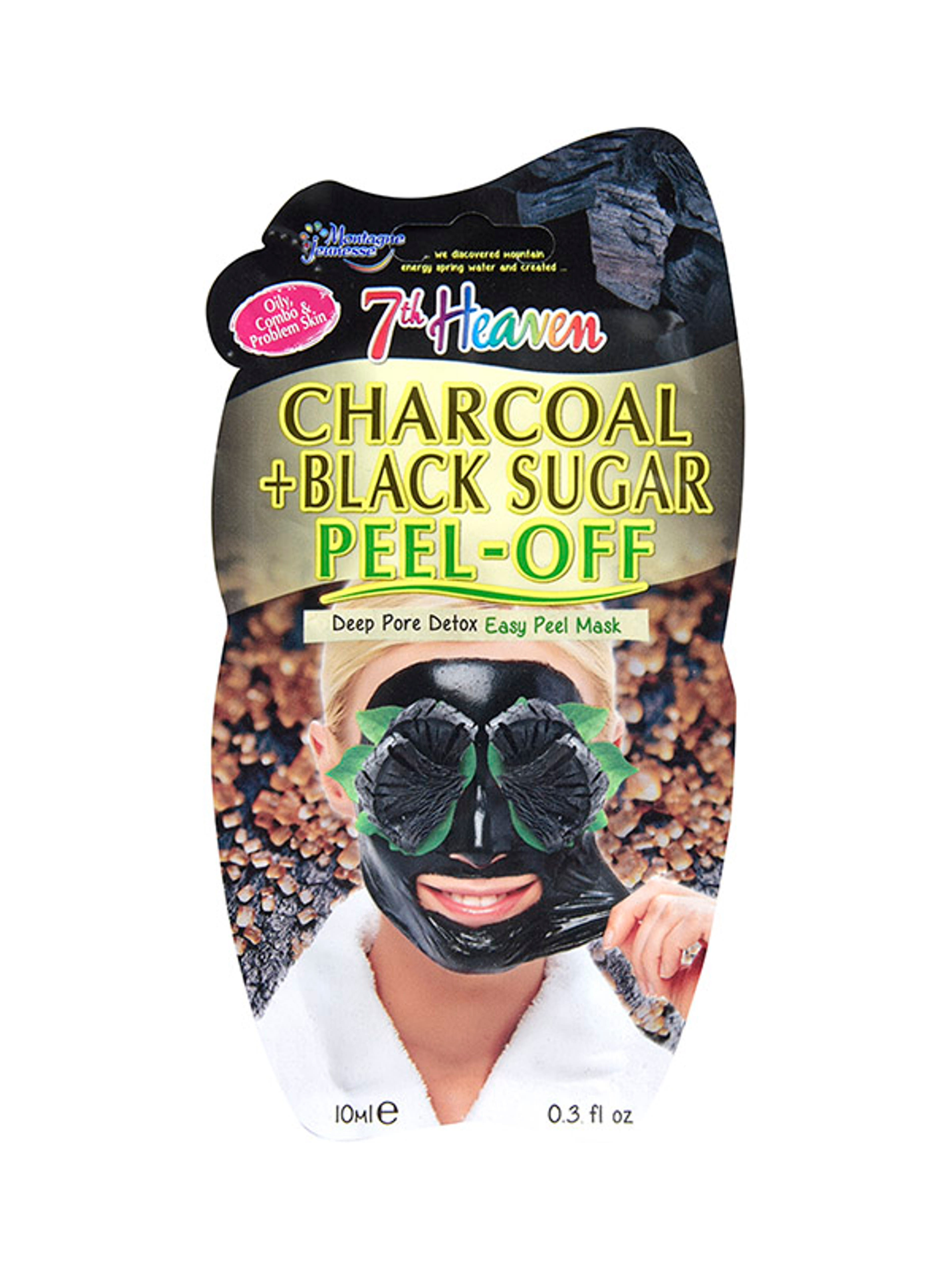 7th Heaven Charcoal & Black Sugar Peel-Off arcmaszk - 10 ml