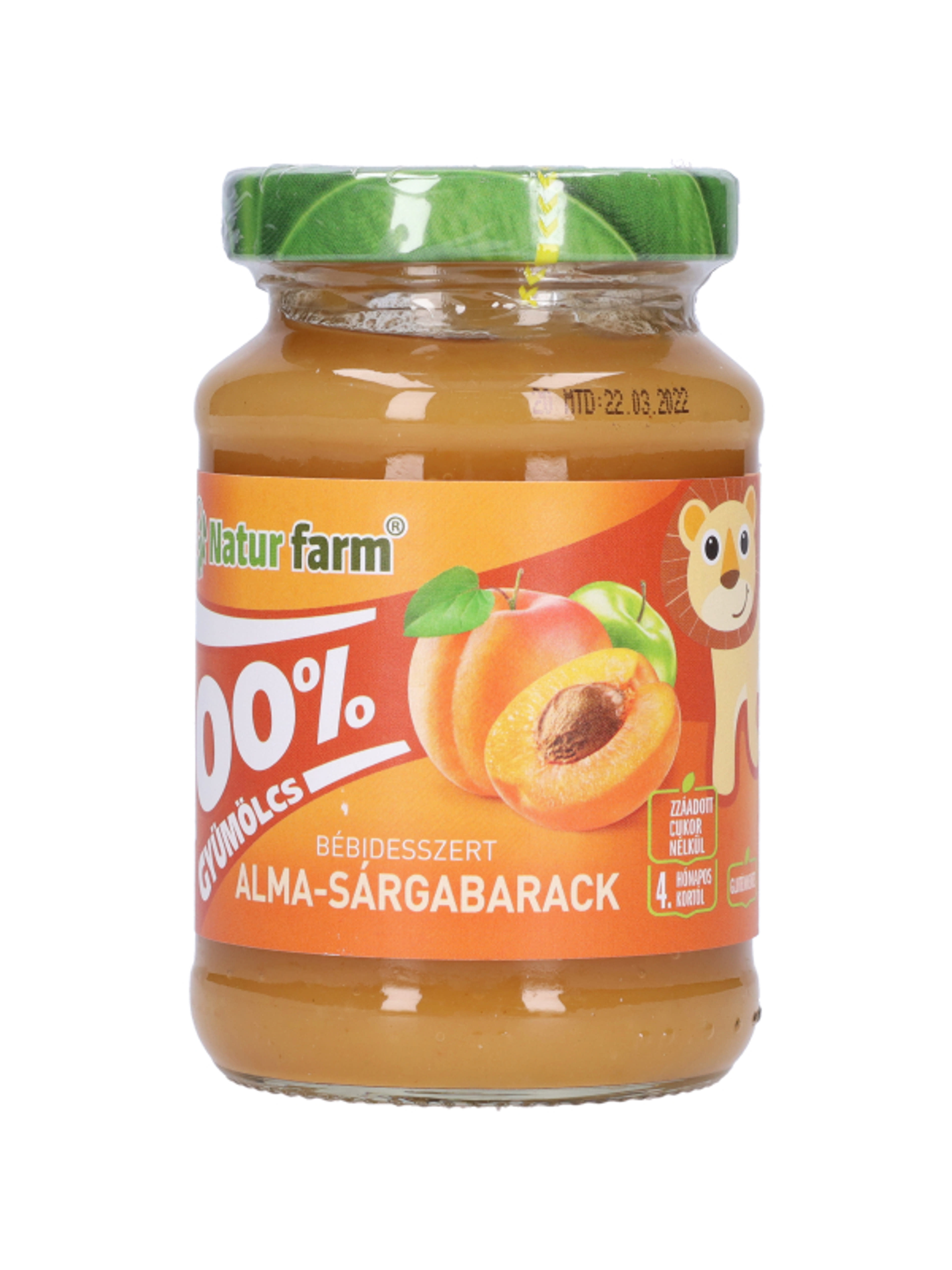 Naturfarm bébidesszert 100% gyümölcs alma-sárgabarack - 190 g