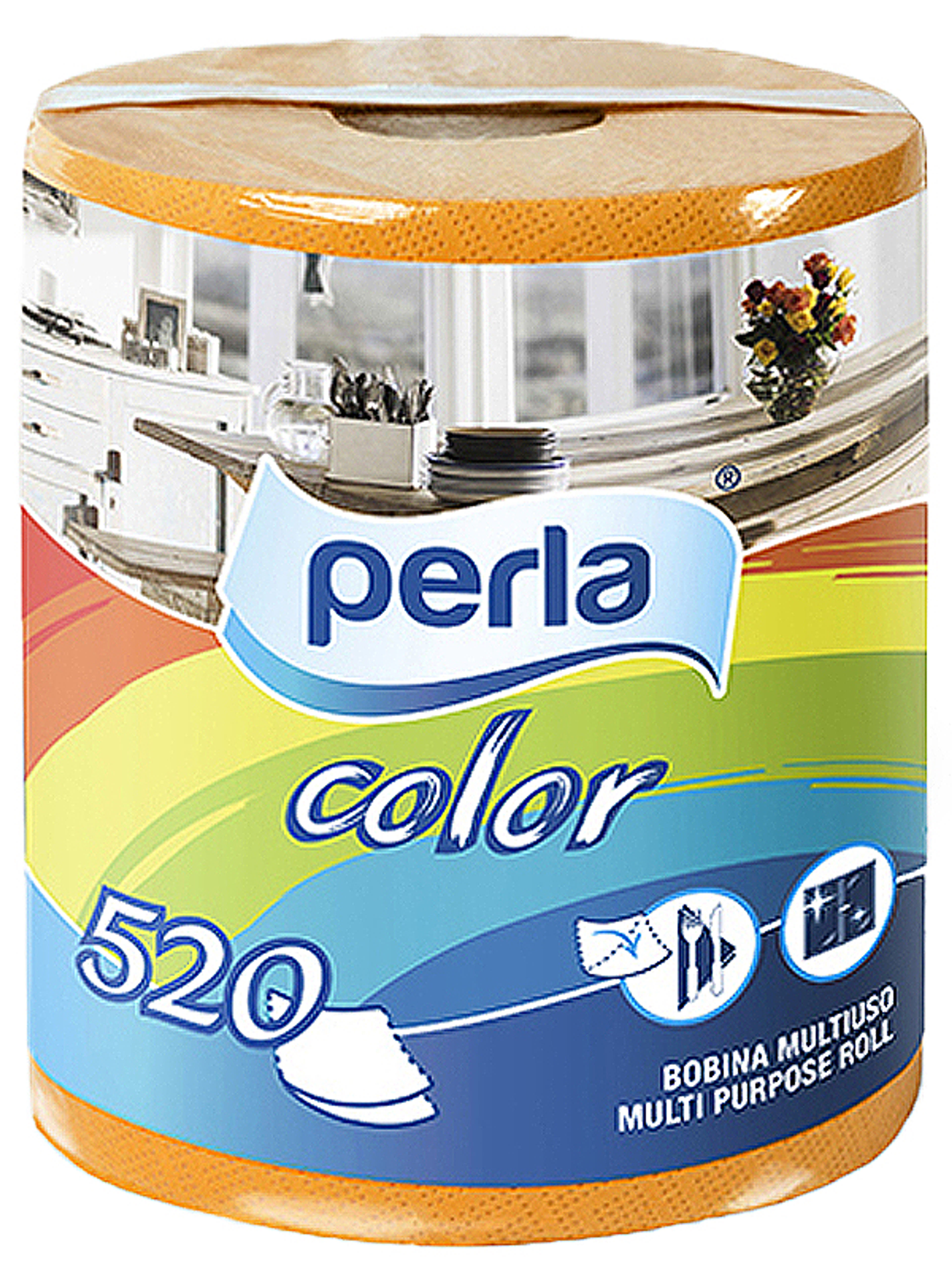 Perla színes papírtörlő narancssárga - 1 db-1