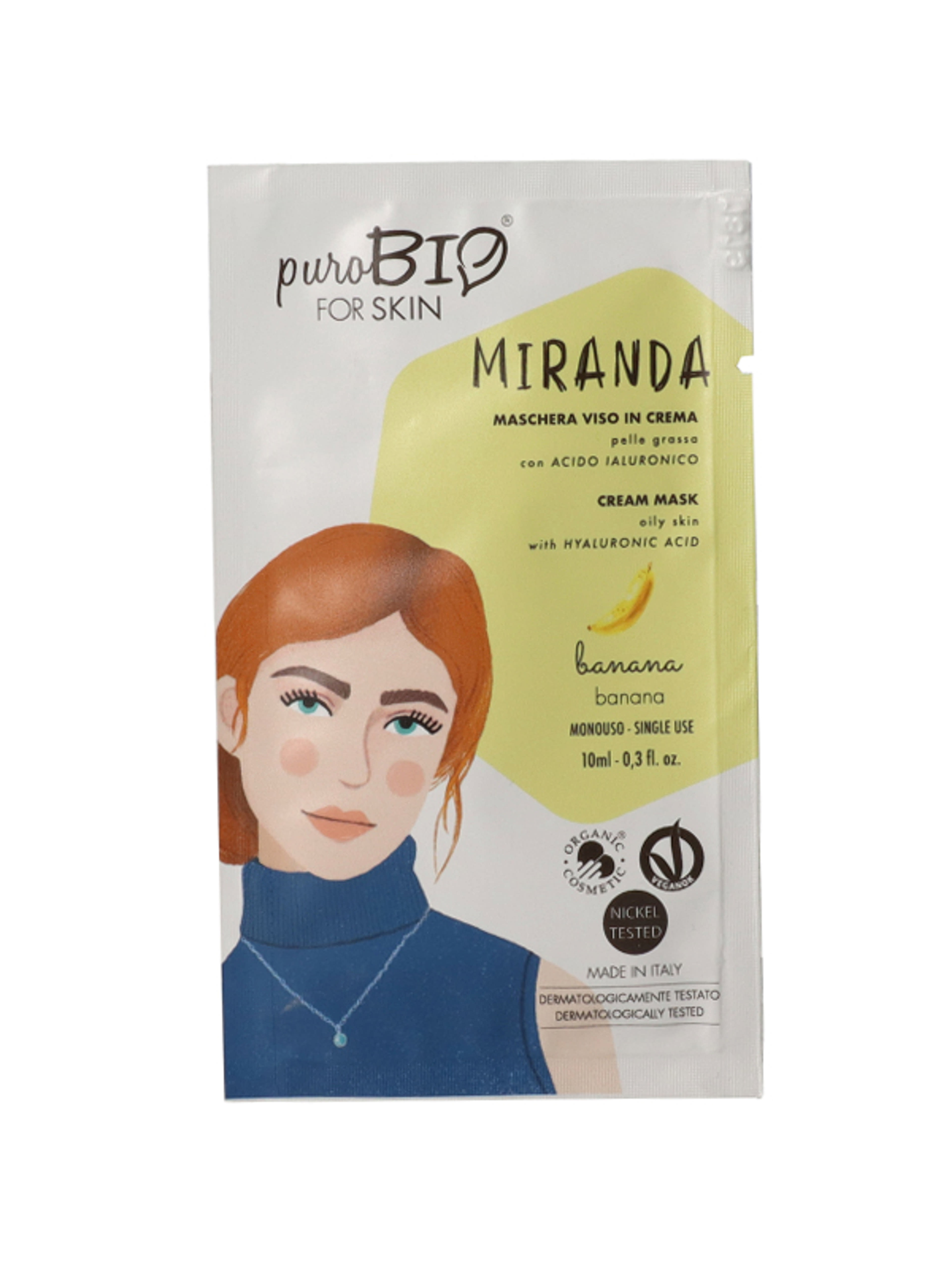 Purobio Miranda krém arcmaszk banánnal - 10 ml