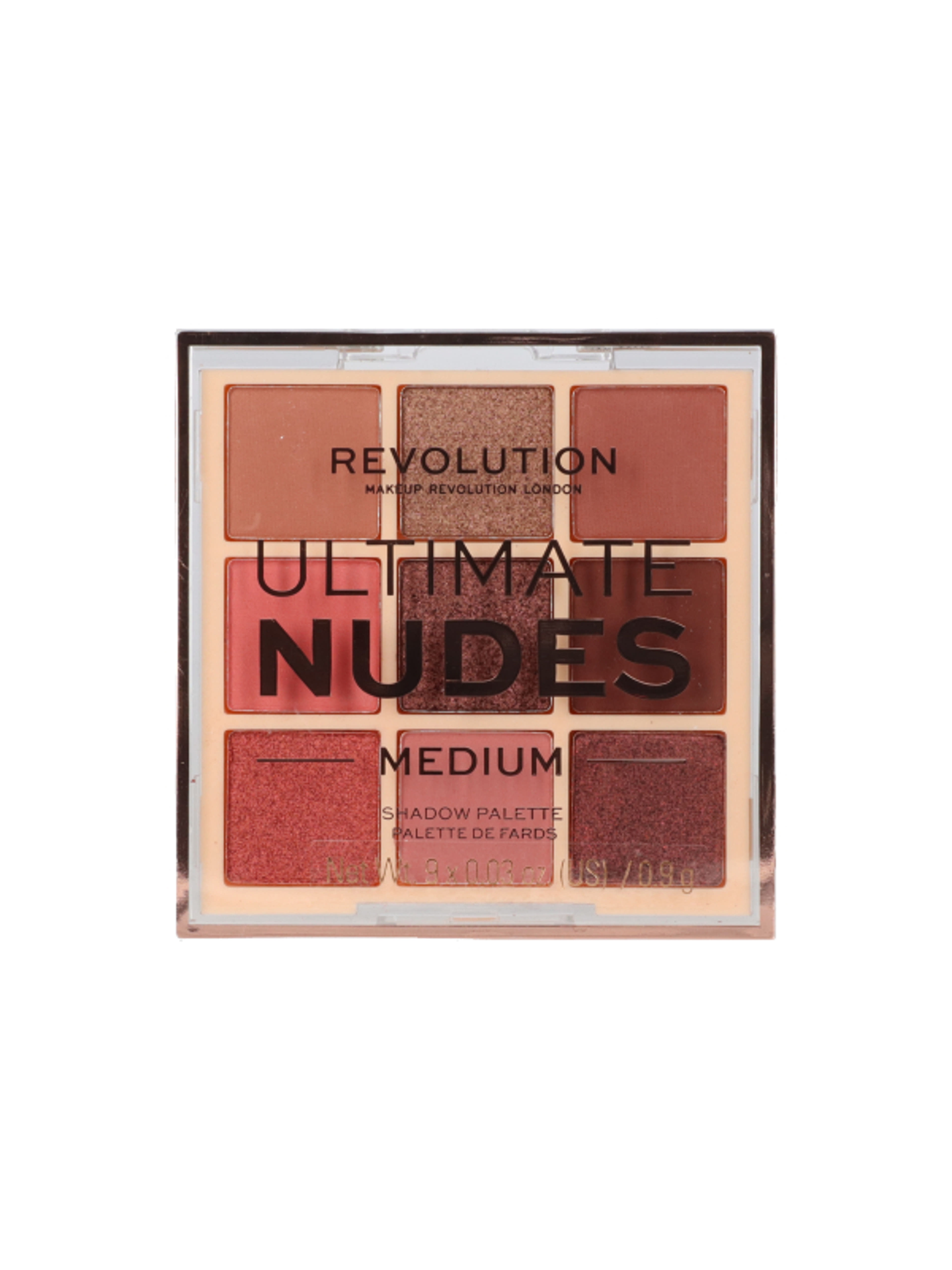 Revolution Ultimates szemhéjpúder paletta nudes medium - 1 db