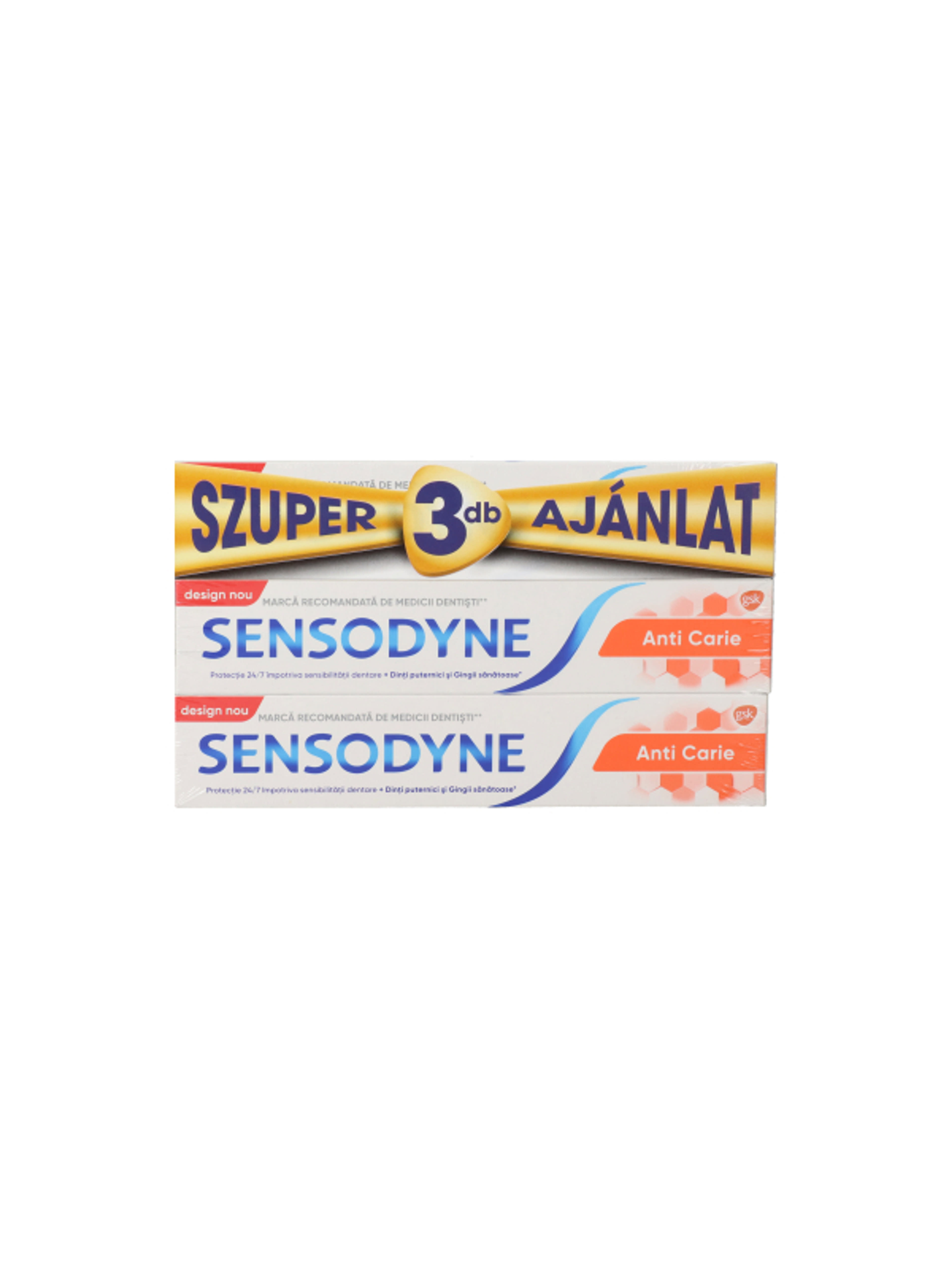 Sensodyne Anti Caries fogkrém Tiro pack 3 db - 75 ml