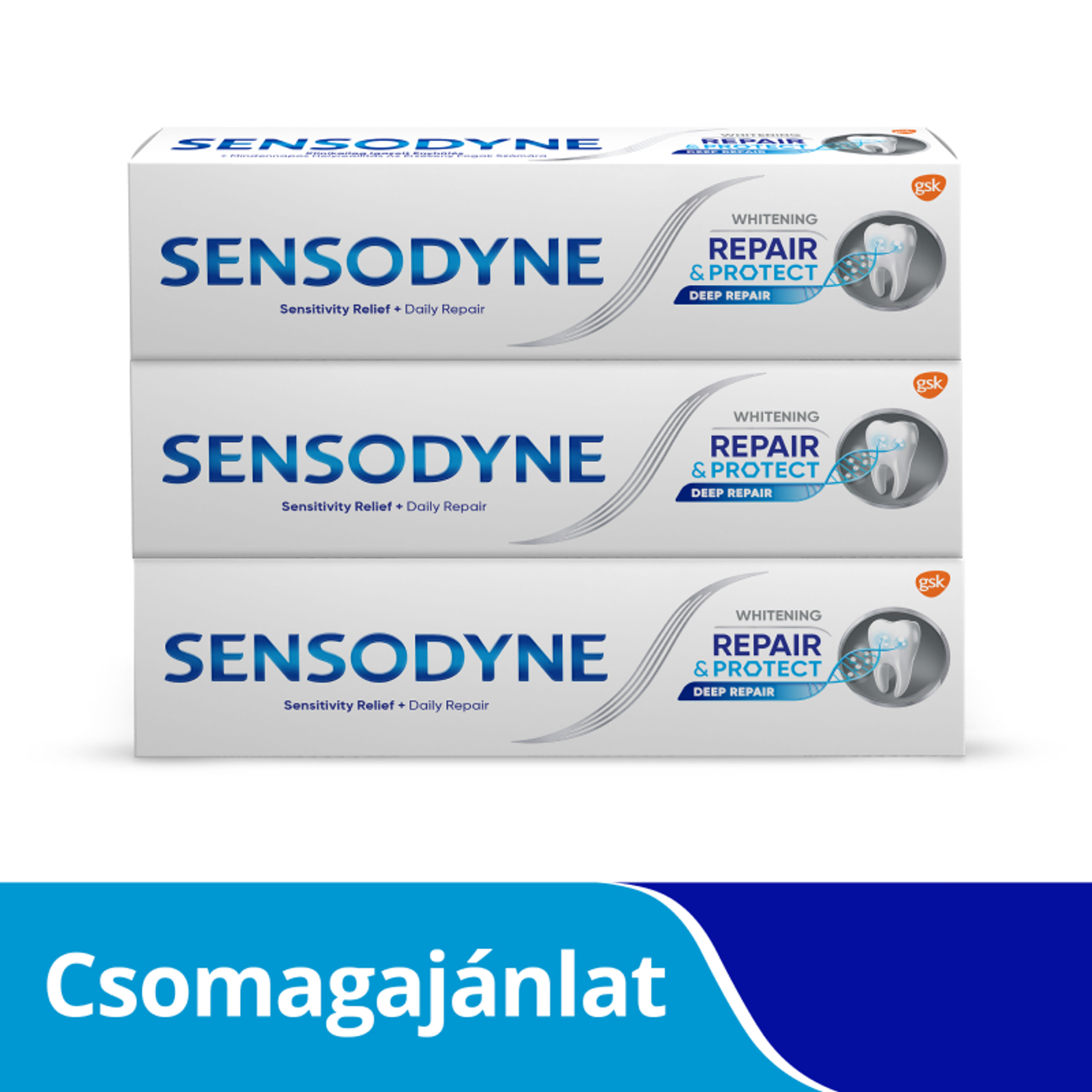 Sensodyne Repair & Protect Whitening fogkrém csomag
