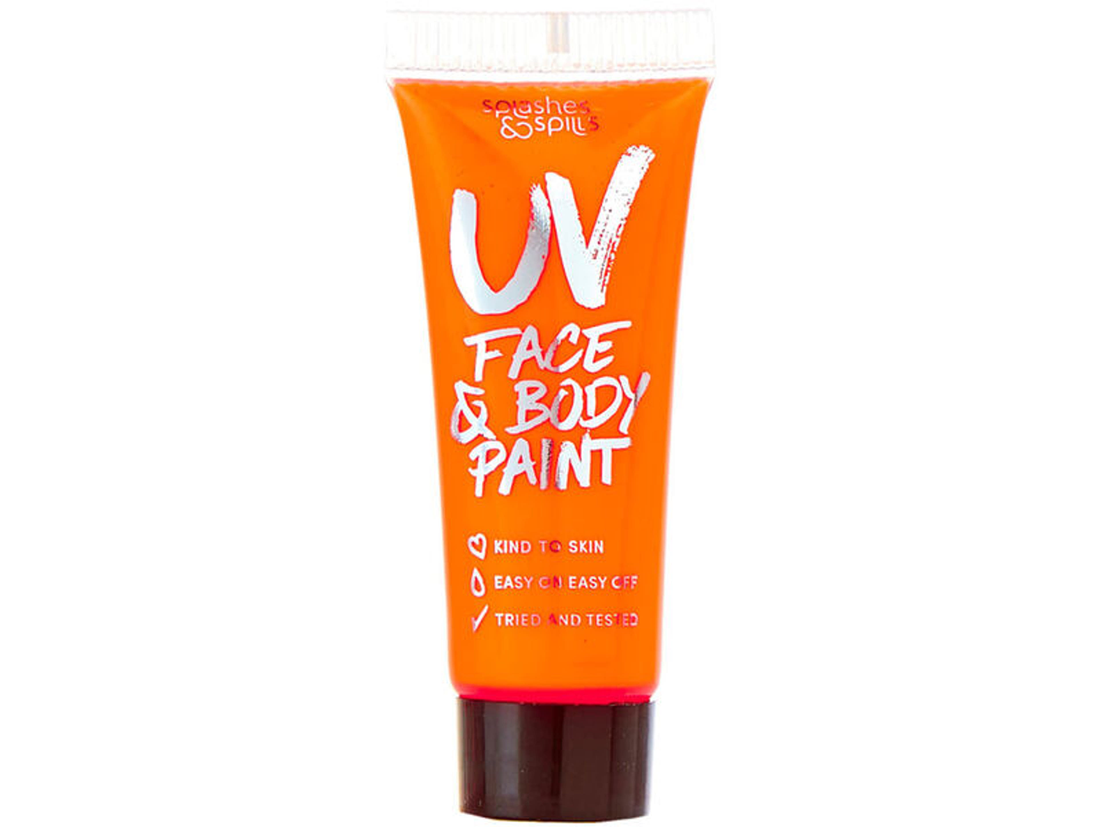 Splashes&Spills UV arc és testfesték, narancssárga - 1 db-1