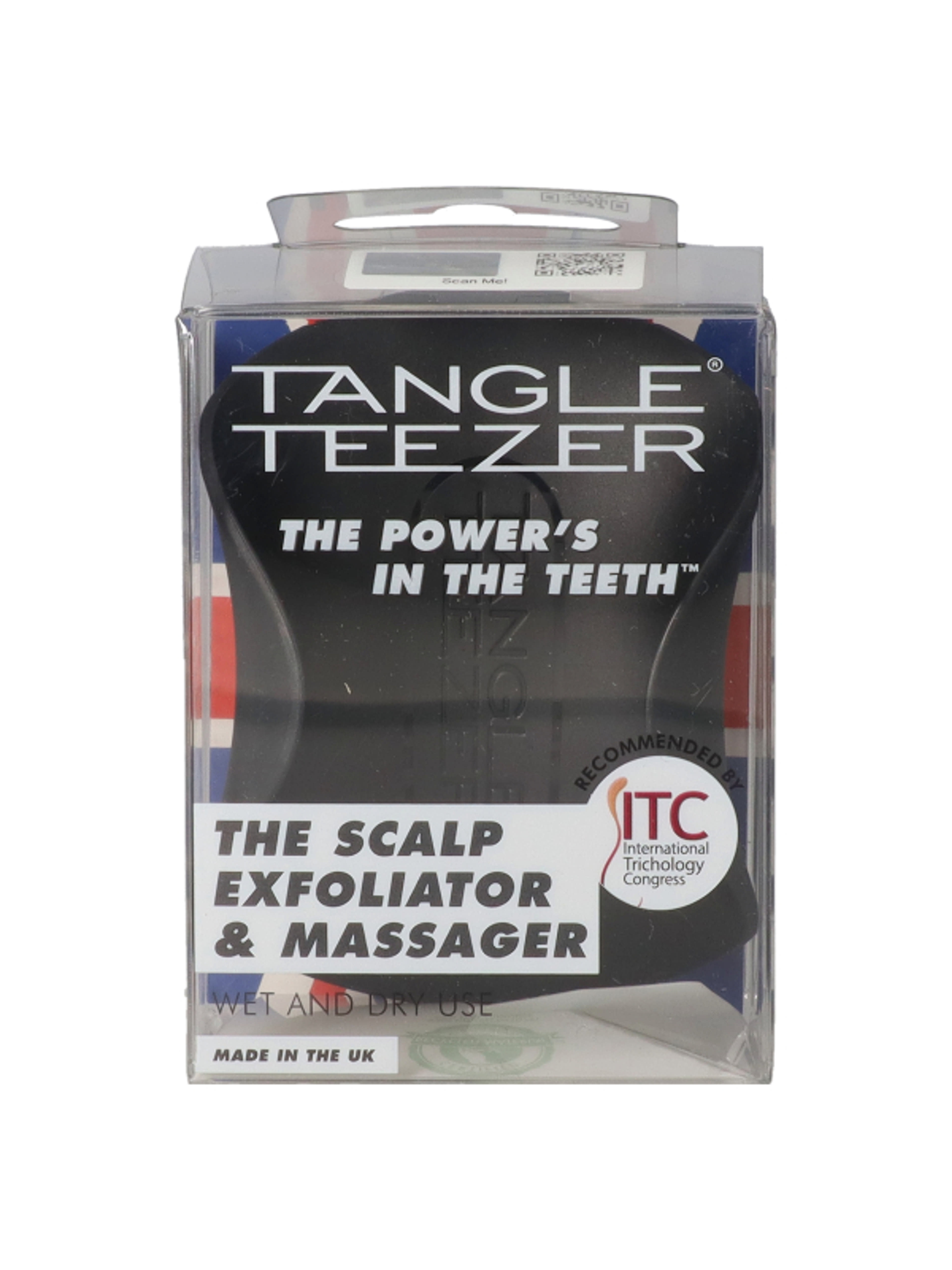 Tangle Teezer fejbőr masszírozó kefe onyx black - 1 db