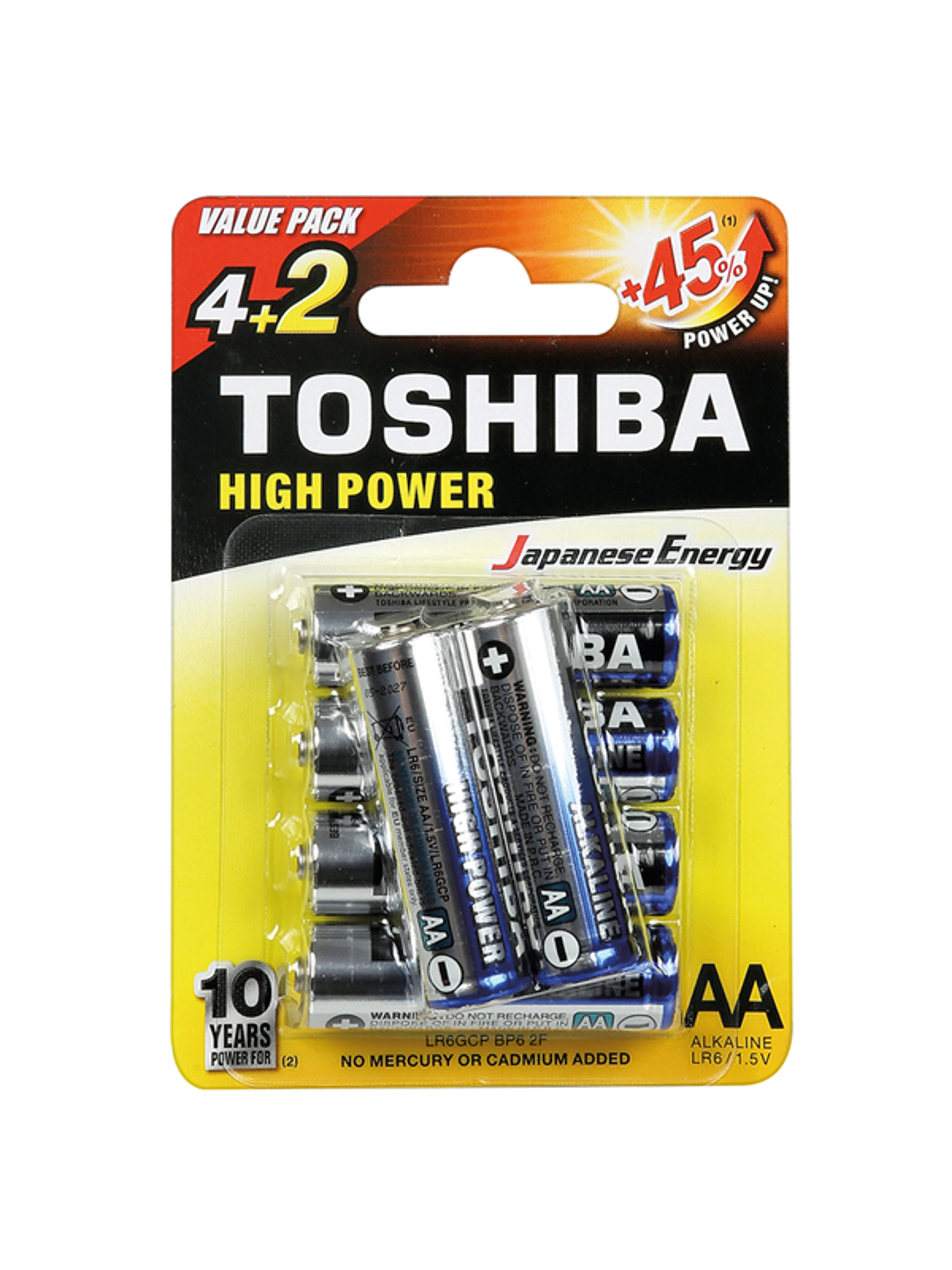 Toshiba AA Alkáli Elem - 6 db