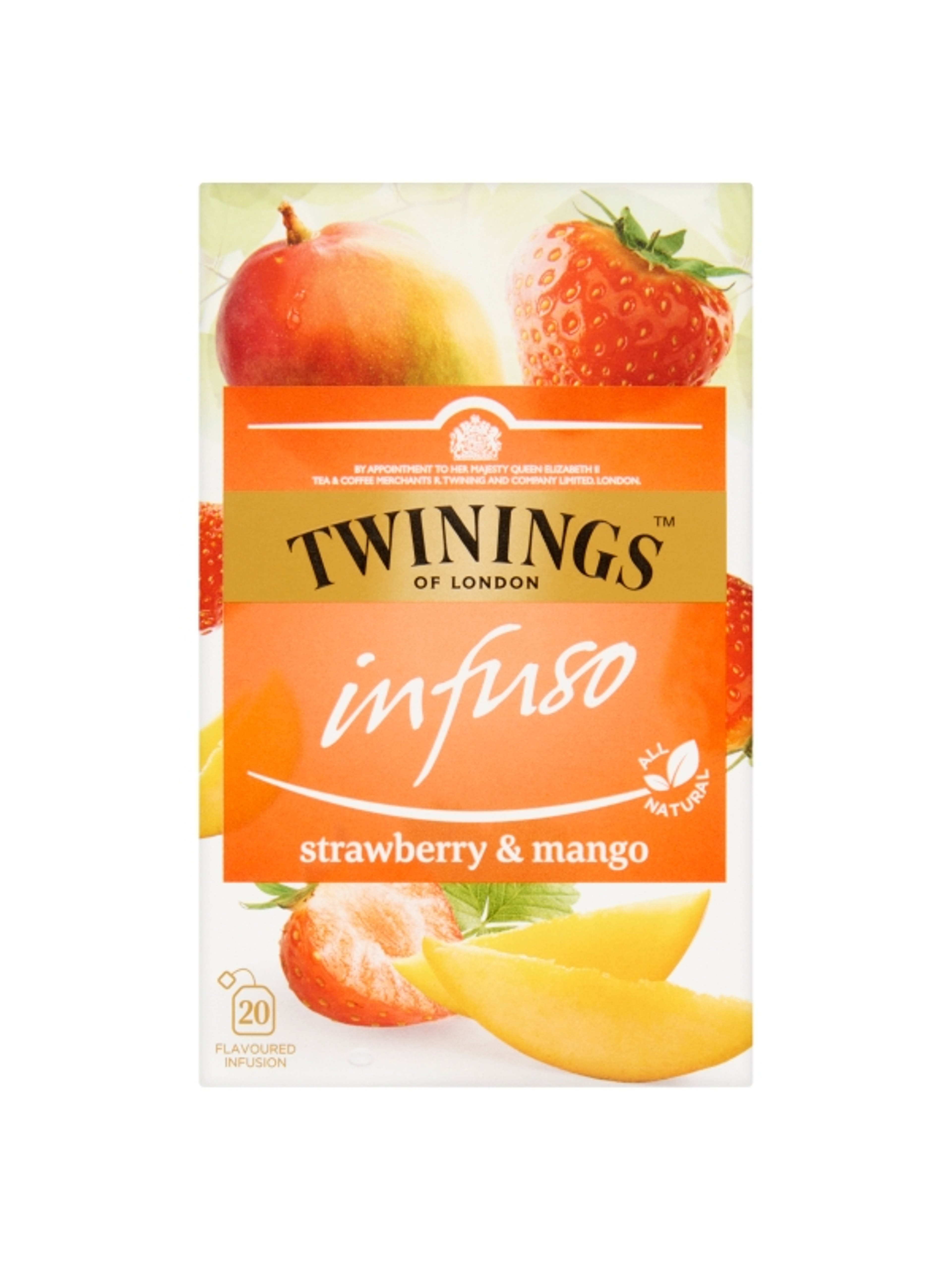 Twinings mangó és eper ízes herbatea 20 x 2g - 40 g-2