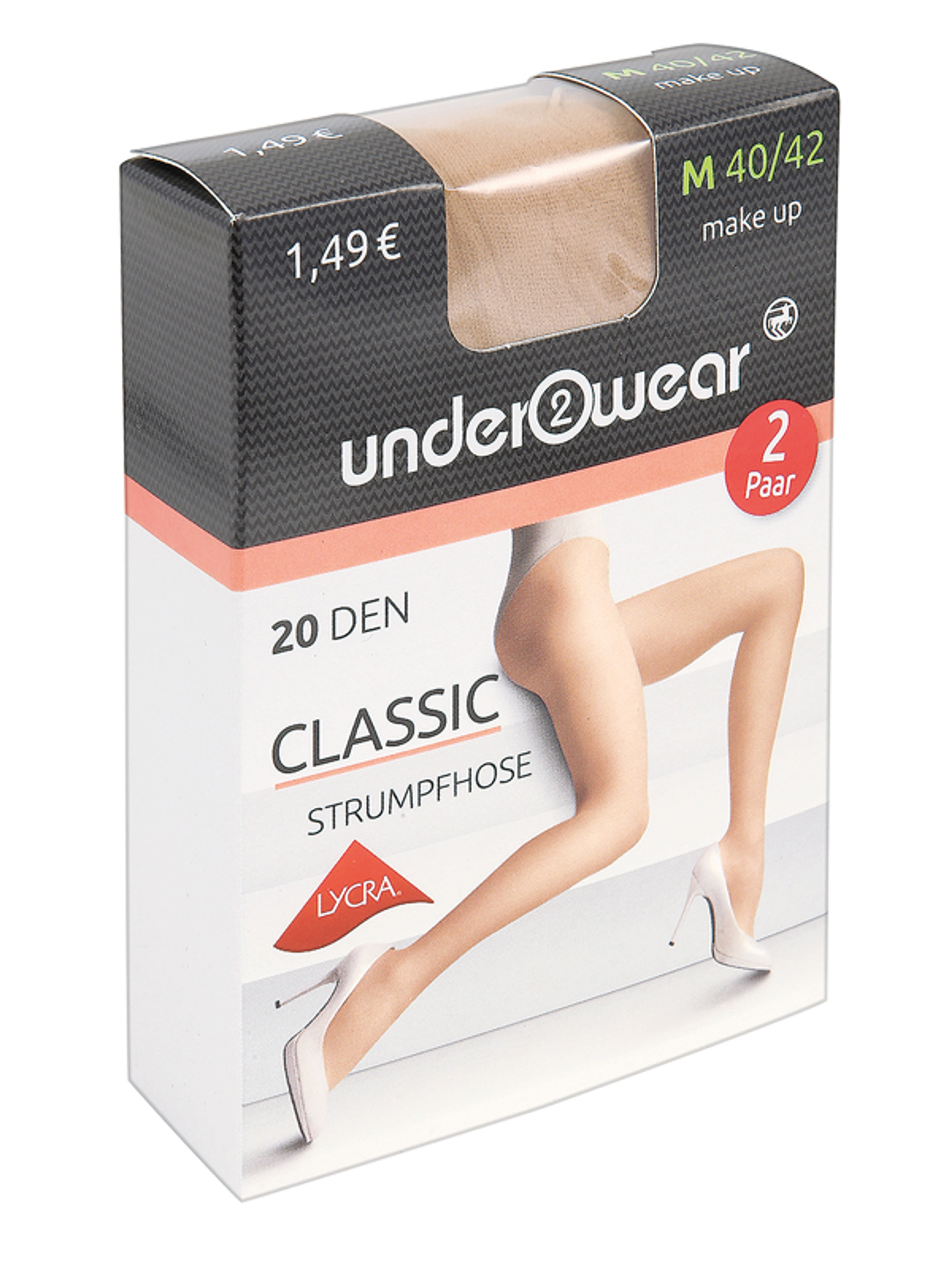 Underwear Classic 20 Den Make Up 40-42 Harisnya - 2 db