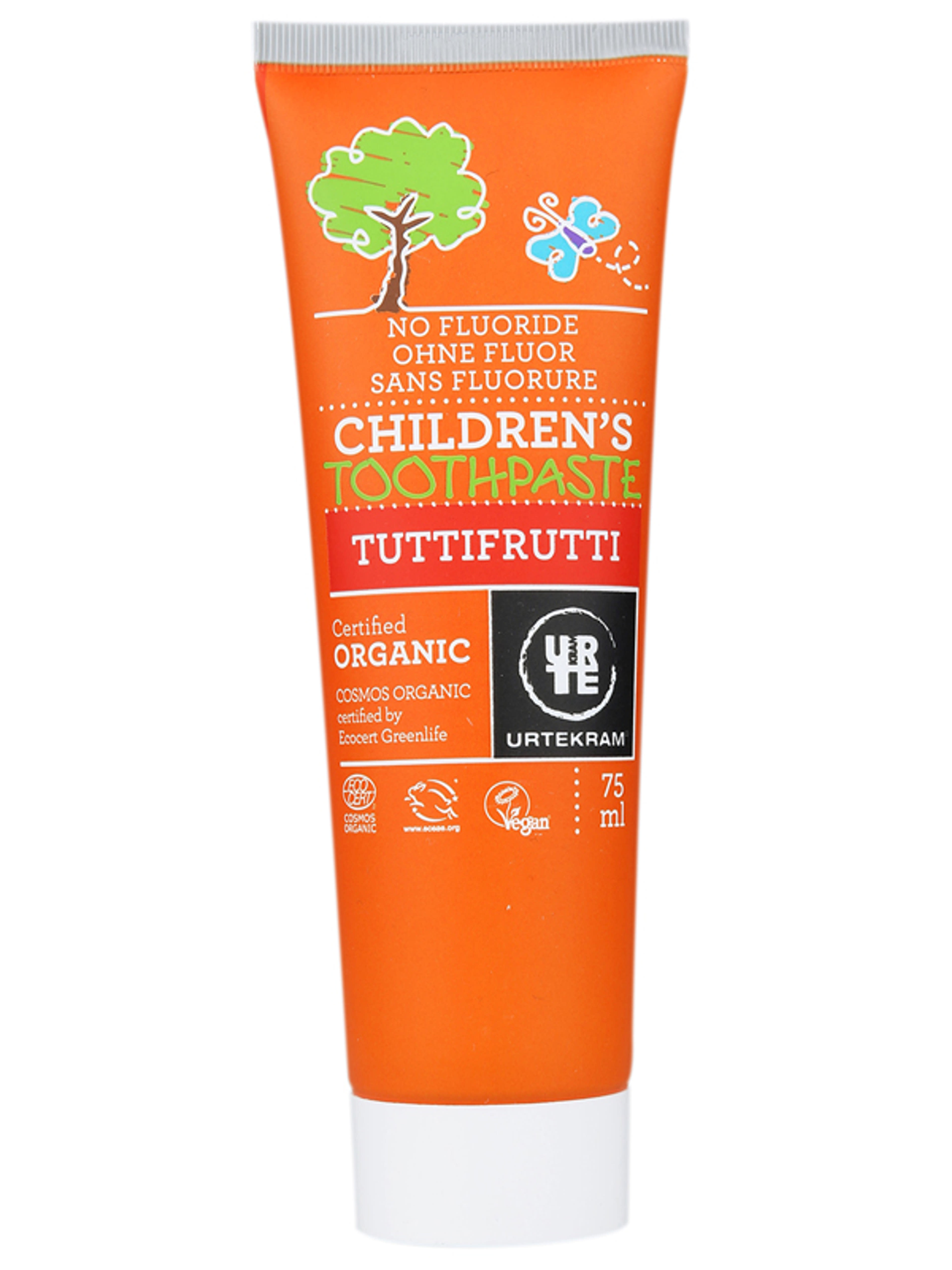 Urtekram Bio Tutti-Frutti Ízzel Gyermek fogkrém - 75 ml