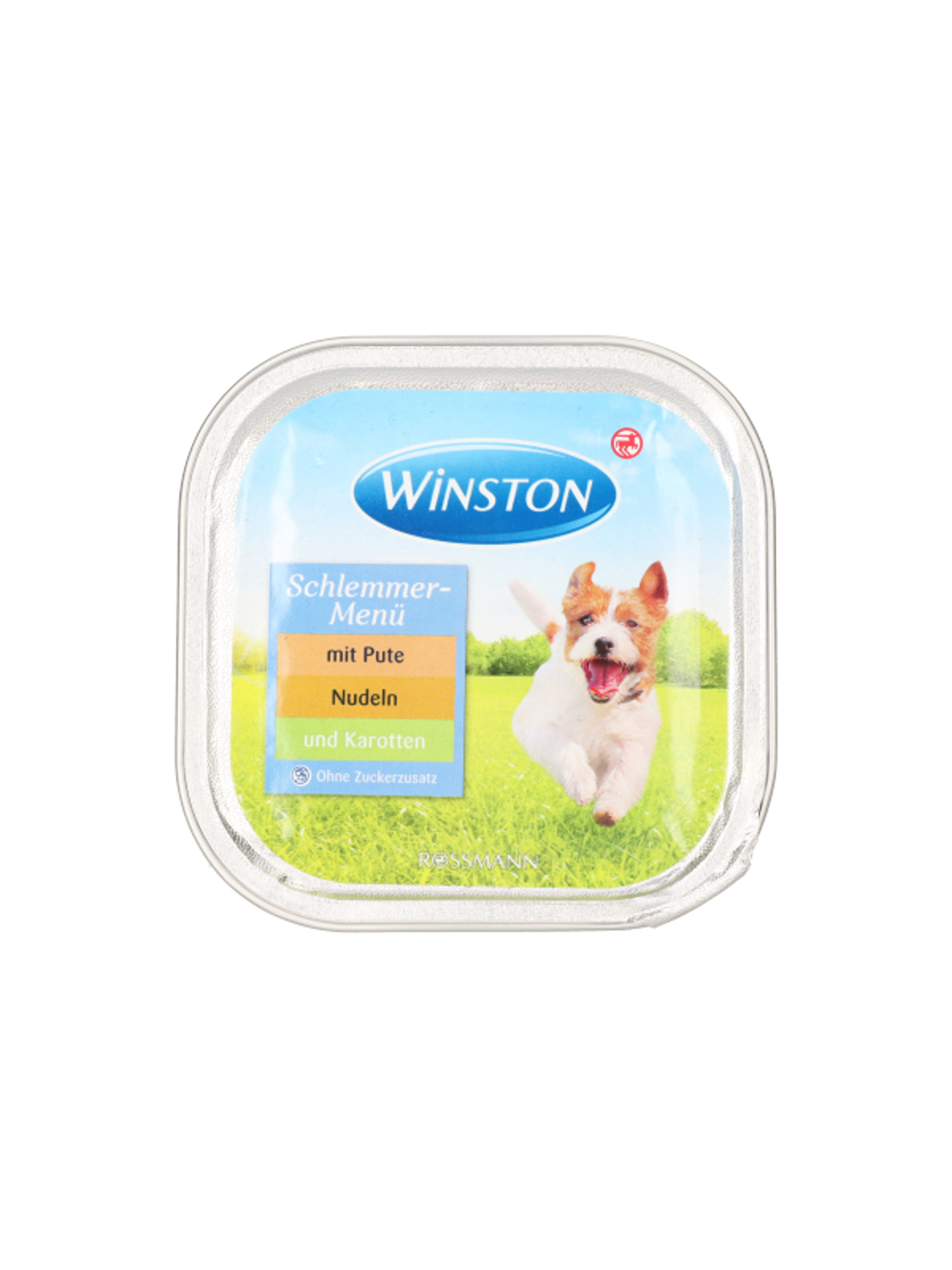 Winston Fenséges Menü alutasak kutyáknak, pulykahús, tészta és répa - 300 g