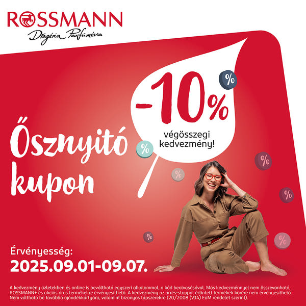 Ősznyitó kupon a Rossmannban!