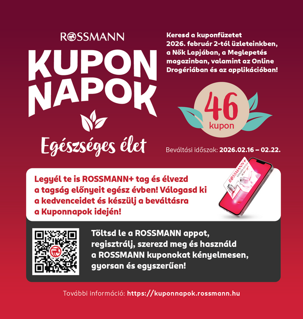 Megjelenik a Rossmann első saját kuponfüzete - Közel 50 kuponnal járul hozzá az egészséges életmódhoz a drogéria februárban