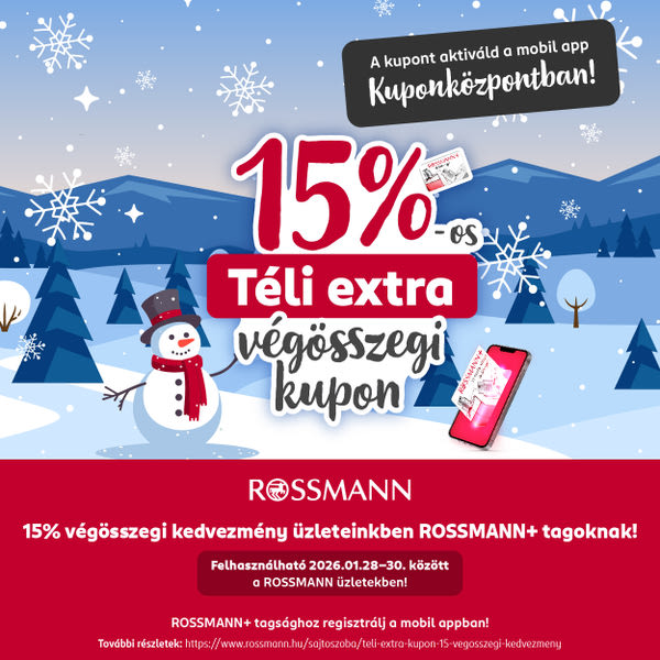 Téli extra kupon - 15% végösszegi kedvezmény