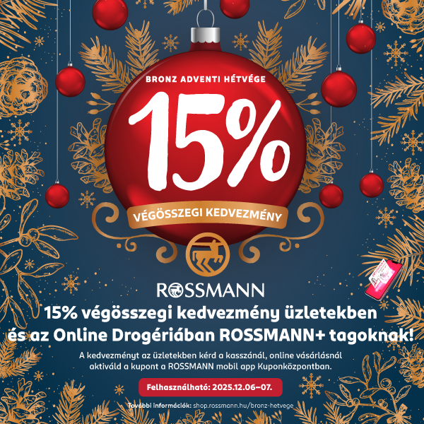 Bronz adventi hétvége - 15% végösszegi kedvezmény