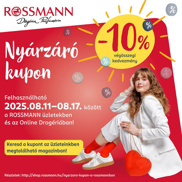 Nyárzáró kupon a Rossmannban!