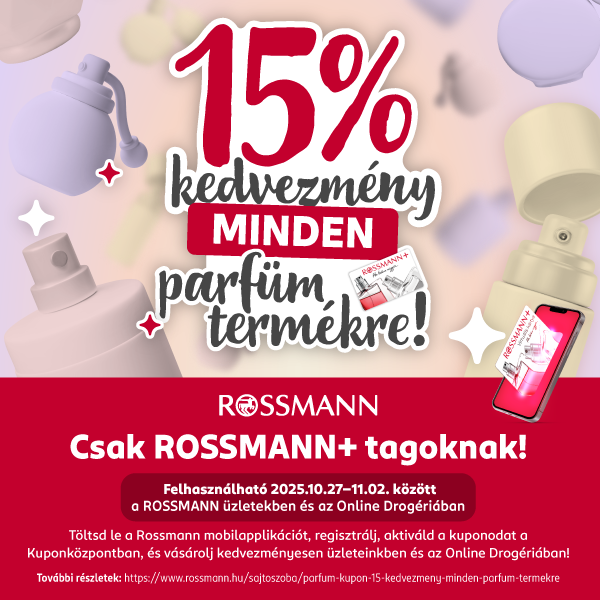 Parfüm kupon - 15% kedvezmény minden parfüm termékre